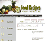 Tablet Screenshot of food-recipes-free-online.com